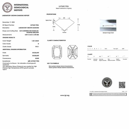 Gyémánt eljegyzési gyűrű - 1,6 karát - Radiant