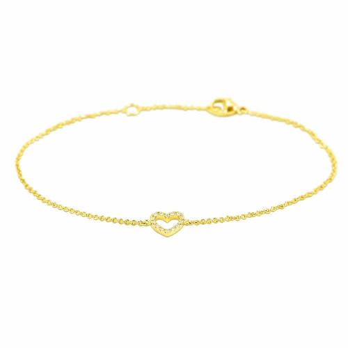 Karika gyémánt karlánc - Szív