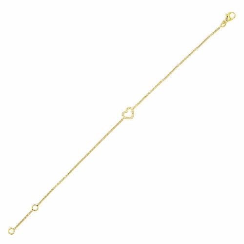 Karika gyémánt karlánc - Szív