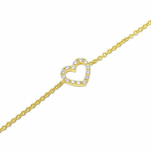 Karika gyémánt karlánc - Szív