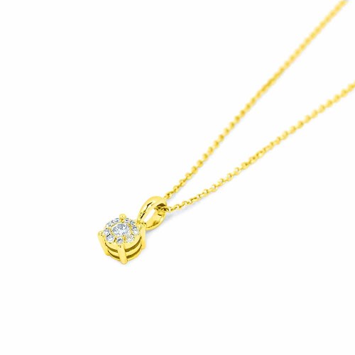 Briliáns gyémánt medál ~ 0,1ct - arany