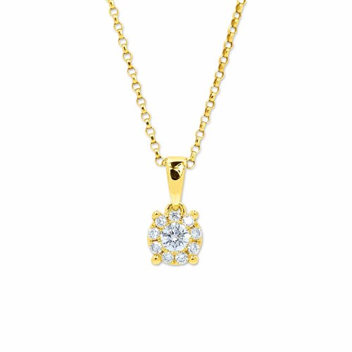 Briliáns gyémánt medál ~ 0,1ct - arany