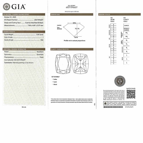 Cushion gyémánt eljegyzési gyűrű - Trilogy