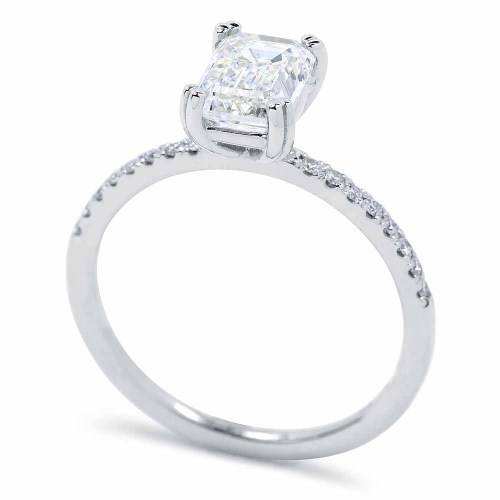 Gyémánt eljegyzési gyűrű - 1,6 karát - Emerald cut