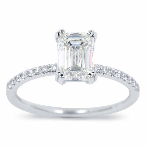 Gyémánt eljegyzési gyűrű - 1,6 karát - Emerald cut