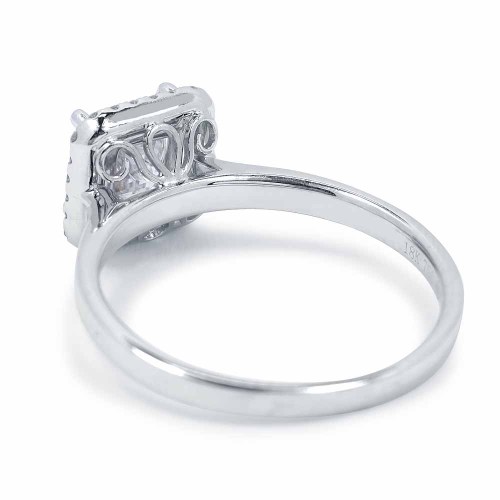 Eljegyzési gyűrű - 1 karátos Princess gyémánt