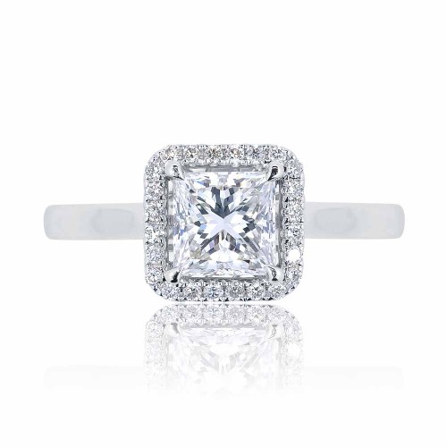 Eljegyzési gyűrű - 1 karátos Princess gyémánt