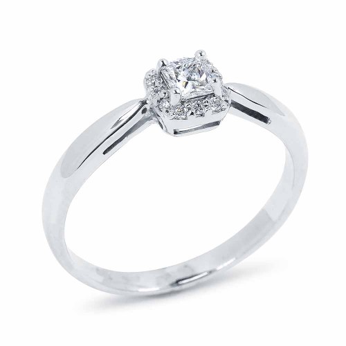 Eljegyzési gyűrű - Princess gyémánt