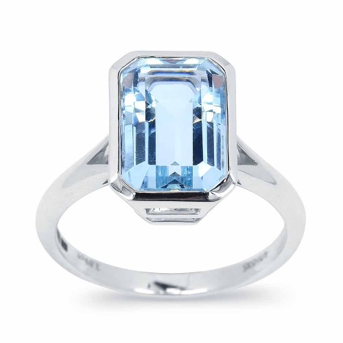 Akvamarin gyűrű - Bezel