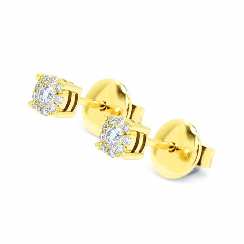 Briliáns gyémánt fülbevaló, arany - 0,16ct