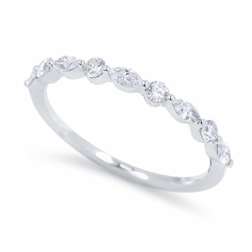 Markíz és brill gyémánt gyűrű - Amour