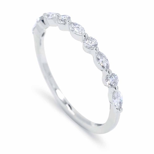 Markíz és brill gyémánt gyűrű - Amour