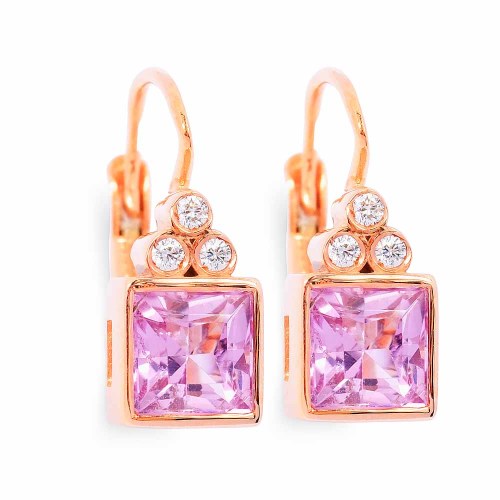 Turmalin fülbevaló rosegold-ból