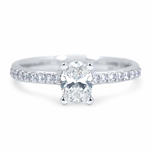 Gyémánt eljegyzési gyűrű - Ovális - Corinne