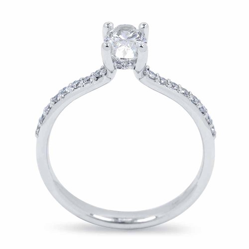 Gyémánt eljegyzési gyűrű - Ovális - Corinne