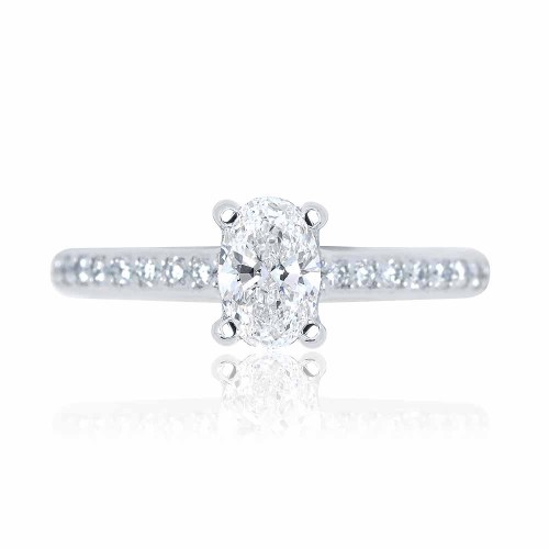 Gyémánt eljegyzési gyűrű - Ovális - Corinne