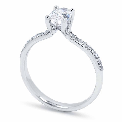 Gyémánt eljegyzési gyűrű - Ovális - Corinne