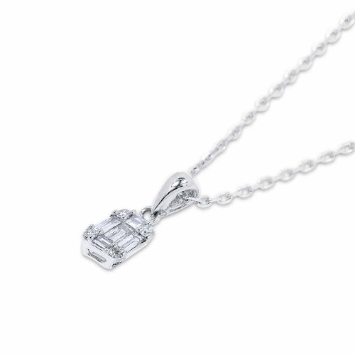 Baguette gyémánt medál - 0,2ct