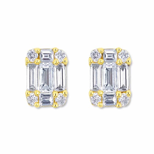 Baguette gyémánt fülbevaló - 0,3ct