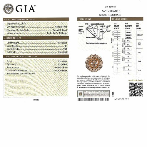 Gyémánt eljegyzési gyűrű - 0,85 karát - hatkarmos