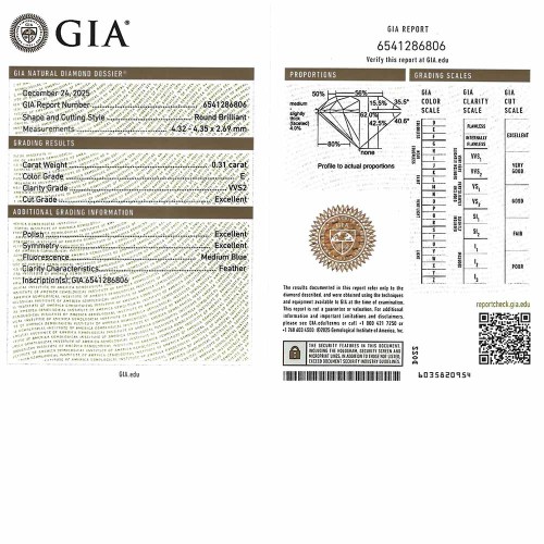 Gyémánt eljegyzési gyűrű - 0,25-0,4ct - fehérarany