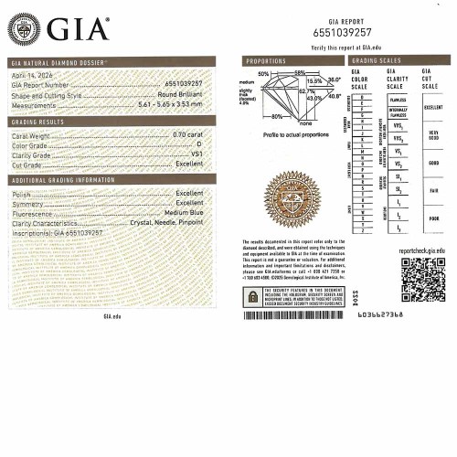 Gyémánt eljegyzési gyűrű - Trilogy - 0,88ct