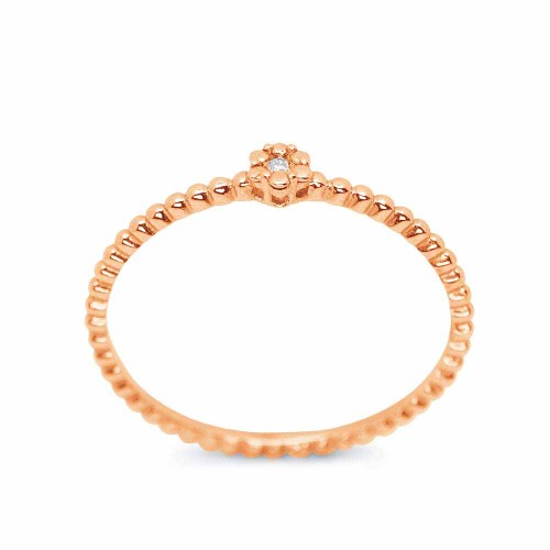 Rosegold eljegyzési gyűrű - bogyós