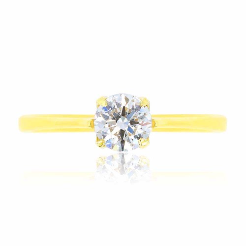 Gyémánt eljegyzési gyűrű - 0,4-0,5 karát - arany