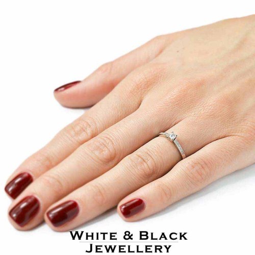 Briliáns eljegyzési gyűrű - 0,12-0,14ct