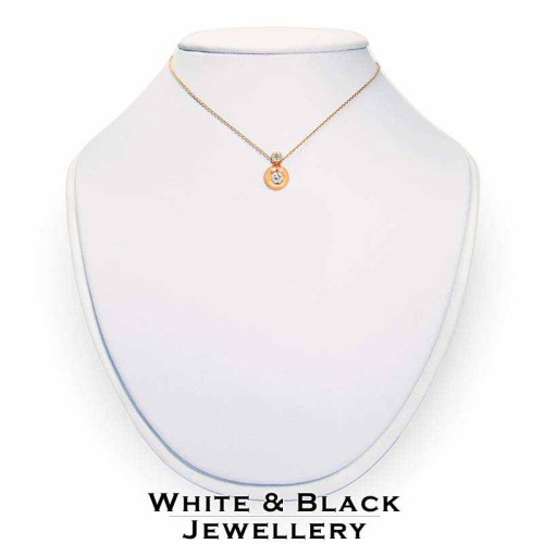 Dupla buton gyémánt nyaklánc - rosegold