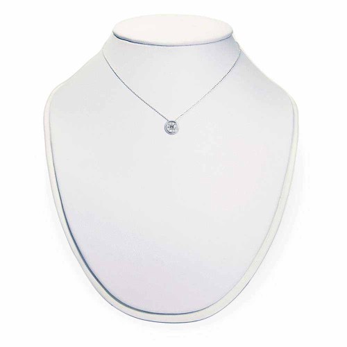 Gyémánt nyaklánc, 3,8-4,0mm, fehérarany - buton