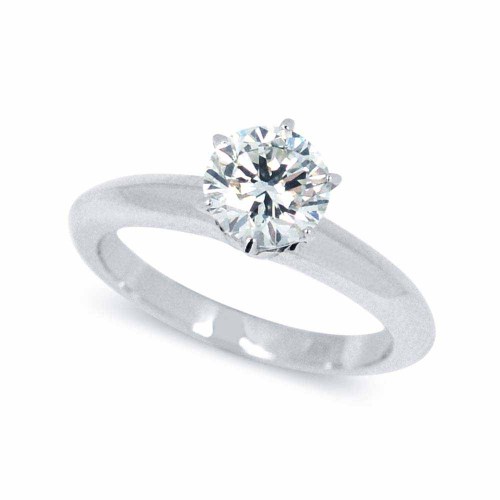 Gyémánt eljegyzési gyűrű - egy karát - fehérarany