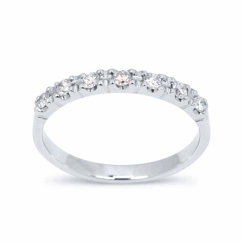 Gyémánt soros gyűrű - 7 köves - fehérarany