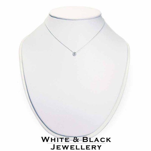 Gyémánt nyaklánc, 3,0mm, fehérarany - buton
