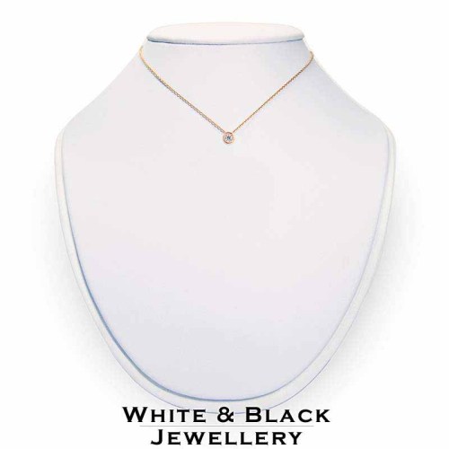 Gyémánt nyaklánc, 3,0mm, rosegold - buton