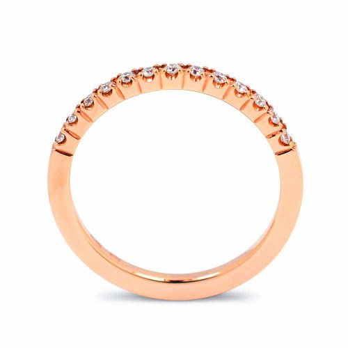 Gyémánt soros gyűrű - 1,5-1,7mm - rosegold