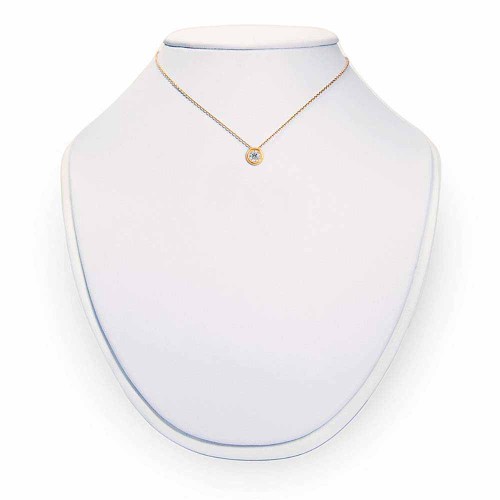 Gyémánt nyaklánc, 3,5mm, rosegold - buton