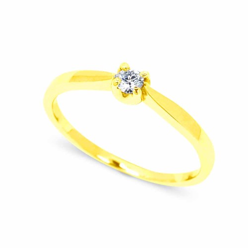 Eljegyzési gyűrű 2,7-3,1mm gyémánttal - arany