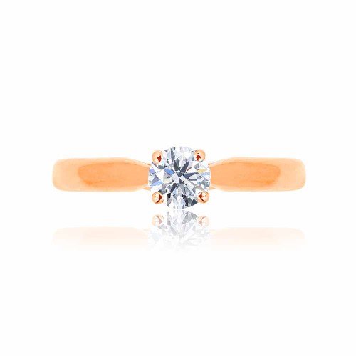 Eljegyzési gyűrű - 3,8-4,3mm - rosegold