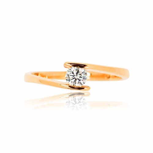 Gyémánt eljegyzési gyűrű - 0,18-0,24ct rosegold