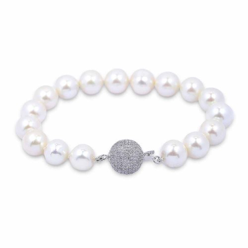 Gyöngy karkötő - 11mm - díszes zár