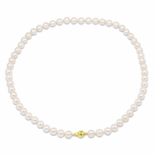 Gyöngy nyaklánc - 6,5-7mm - gyémánt