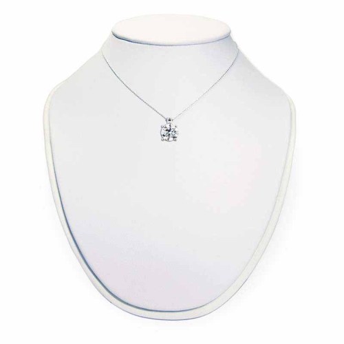 Gyémánt nyaklánc, fehérarany - 4,5-5,0mm