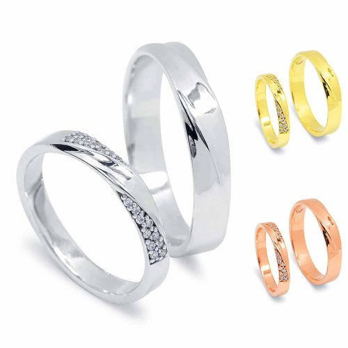 Karikagyűrű pár - fonott