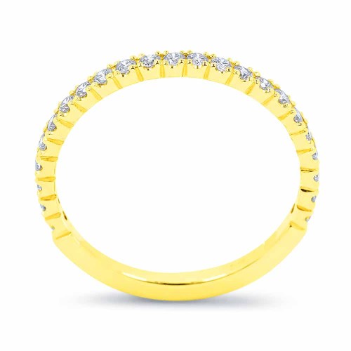 Körbe köves gyémánt gyűrű, arany - 1,5mm