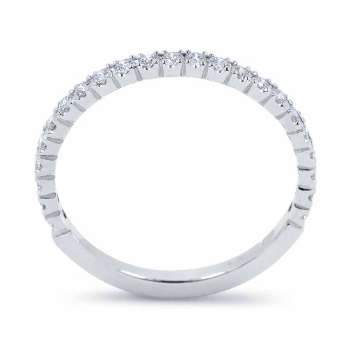 Körbe köves gyémánt gyűrű, fehérarany - 1,5mm