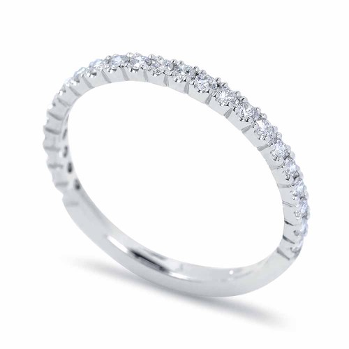 Körbe köves gyémánt gyűrű, fehérarany - 1,5mm