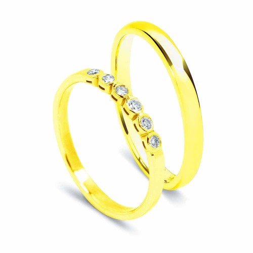 Gyémánt karikagyűrű pár - 1,7mm - buton
