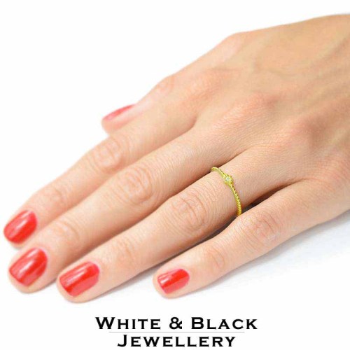 Arany eljegyzési gyűrű - bogyós