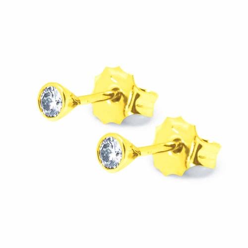 Gyémánt fülbevaló, arany - 2,9-3,2mm